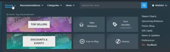 牛点策略 Steam新商店UI预览：菜单改版 游戏页面变更宽等