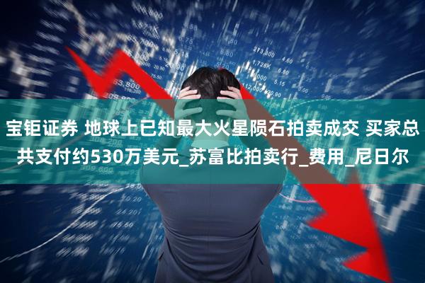 宝钜证券 地球上已知最大火星陨石拍卖成交 买家总共支付约530万美元_苏富比拍卖行_费用_尼日尔