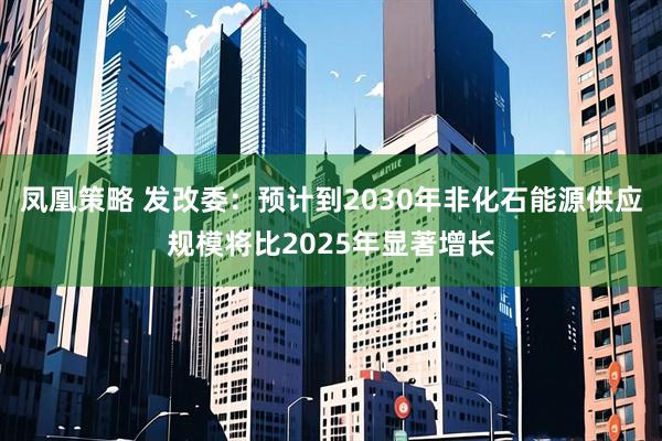 凤凰策略 发改委：预计到2030年非化石能源供应规模将比2025年显著增长